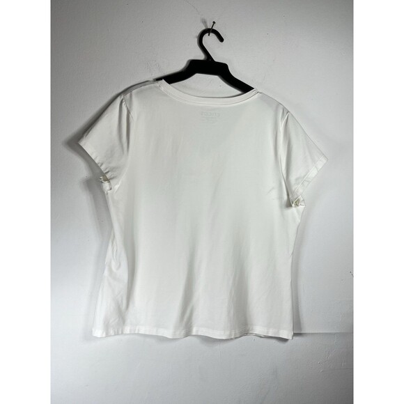 Chicos 2 Large T Shirt White Top Basic Layering - Picture 2 of 4